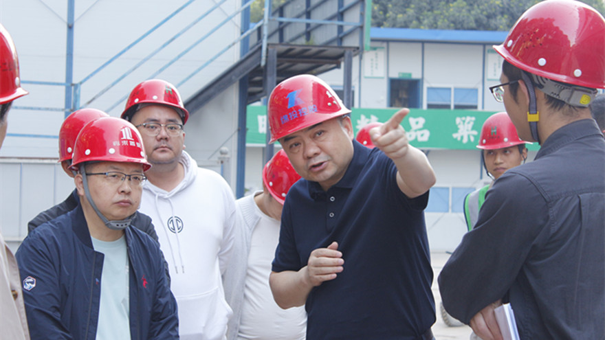 集团党委书记、董事长肖林带队督查嘉来·南河广场清静生产和疫情防控事情