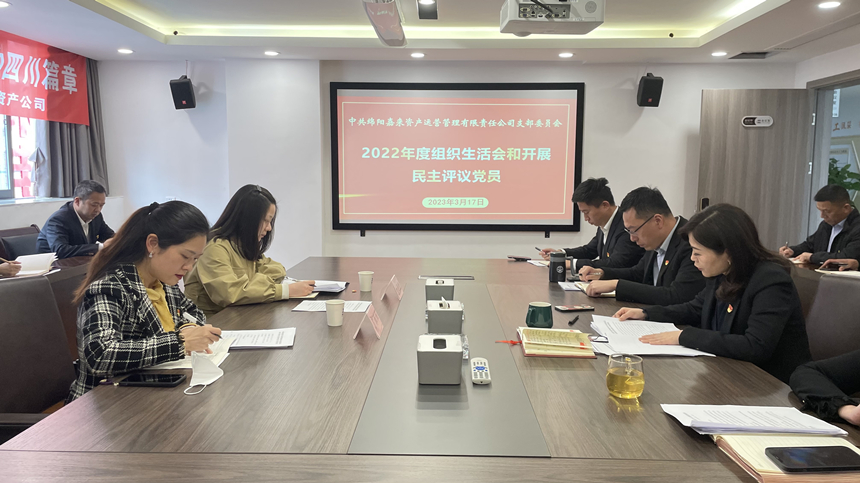 嘉来资产党支部2022年度组织生涯会03